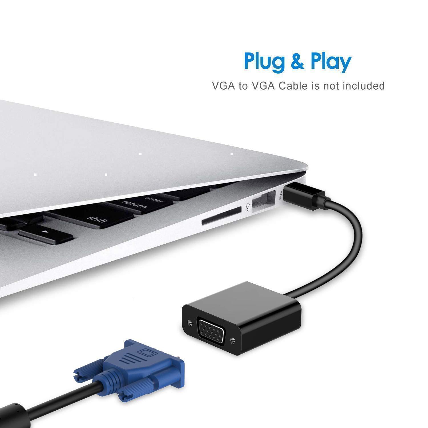 Mini DisplayPort (Mini DP) to VGA Adapter