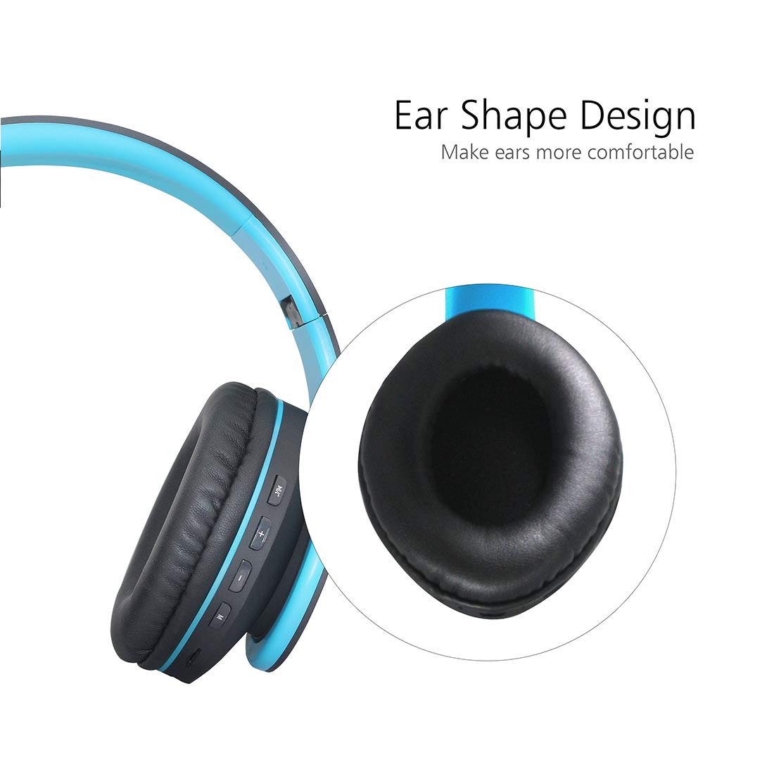 Dual Mode Wireless Headset, On Ear Headphone Foldable