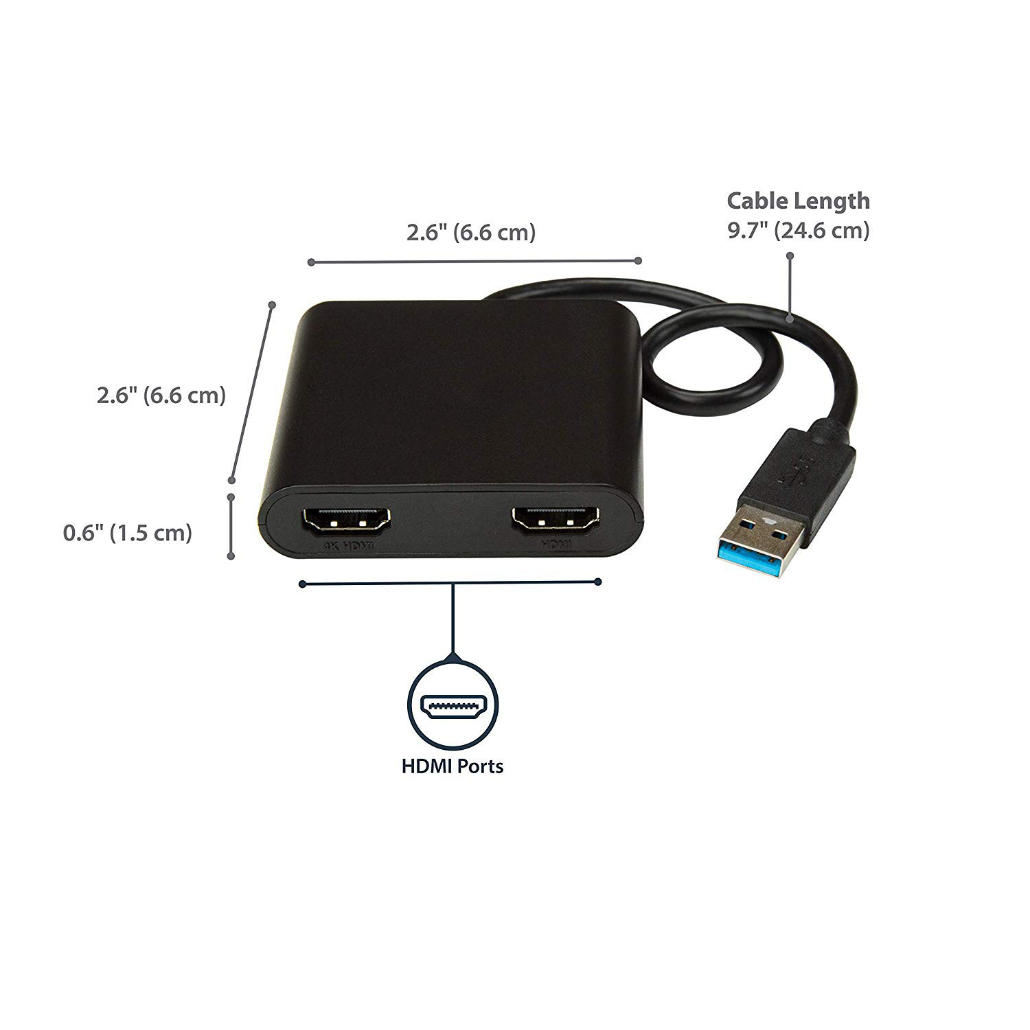 USB 3.0 to Dual HDMI Adapter - Windows Only