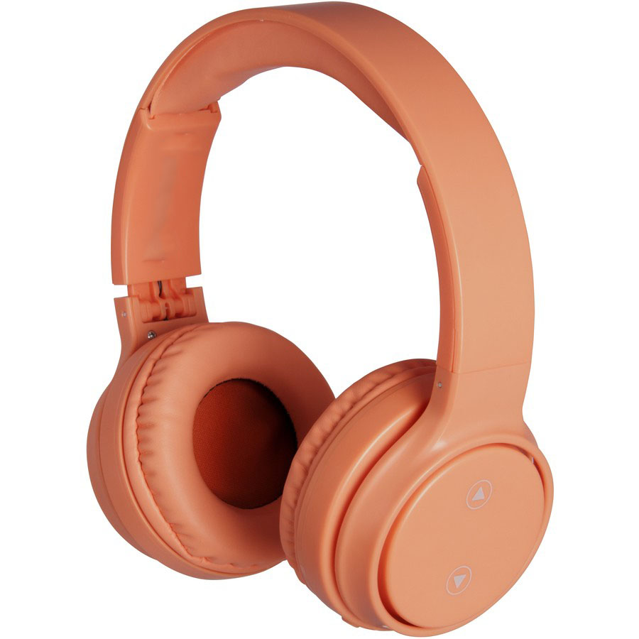 Foldable Padded Hands-Free Headphones - Peach