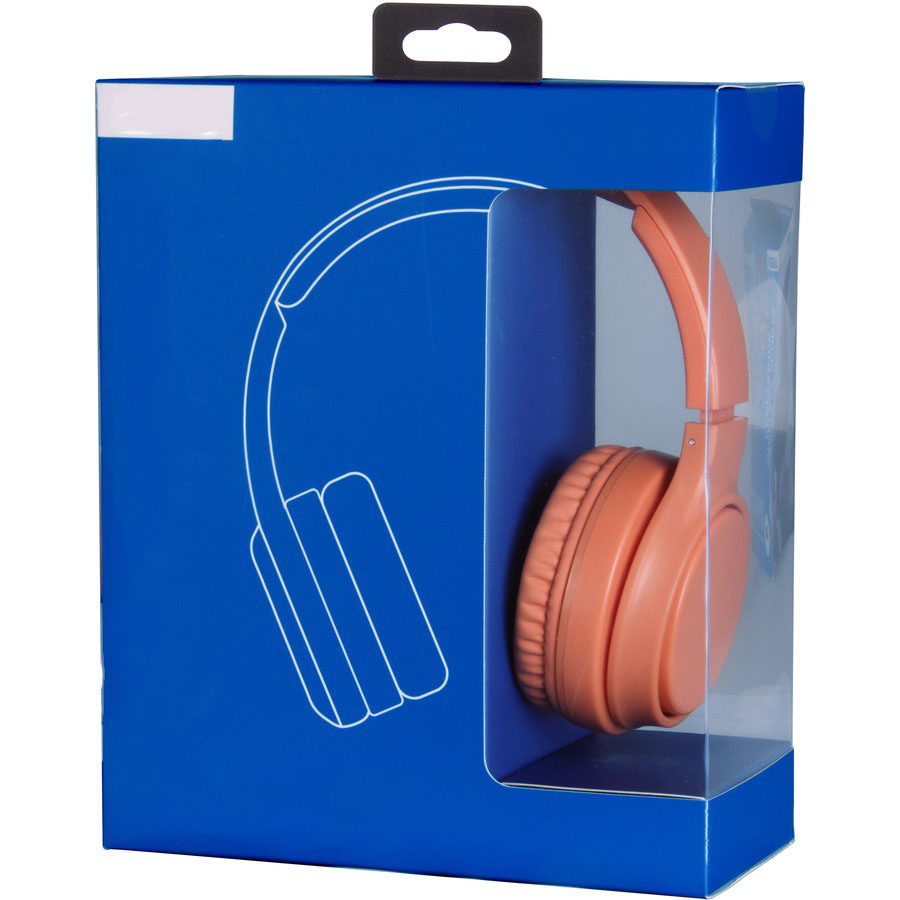 Foldable Padded Hands-Free Headphones - Peach