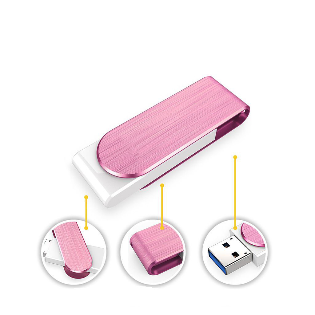 360 Degree Rotation 128GB USB 3.0 High Speed Flash Drive